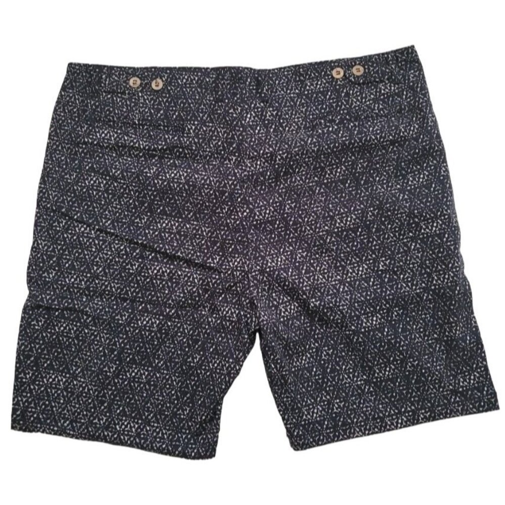 Oxford Lads Men’s Navy Print Patterned Cotton Stretch Walk Shorts Size 38 NWT - Picture 3 of 13
